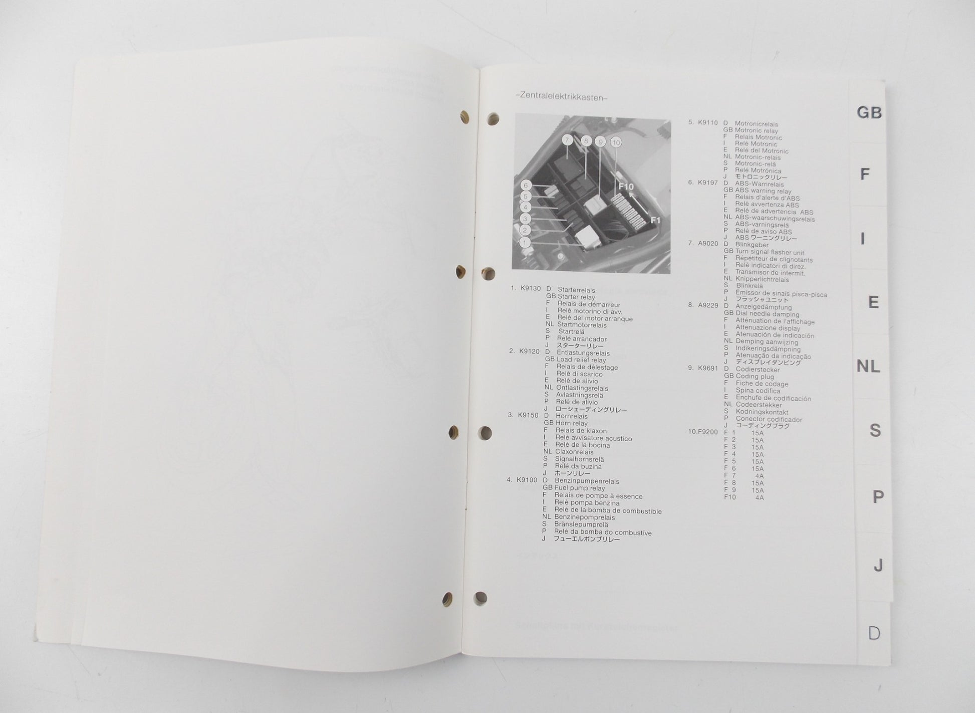 BMW 1996 R 850/1100 R-RT POLICE ADDITIONAL ELECTRIC DIAGRAM MANUAL 01999799675 - MotoRaider