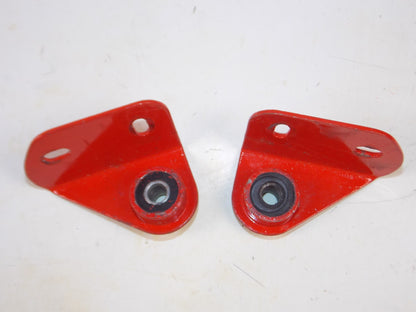 1980 BETA CR 250 500 FUEL GAS TANK MOUNT BRACKETS RED VINTAGE MOTOCROSS ENDURO - MotoRaider