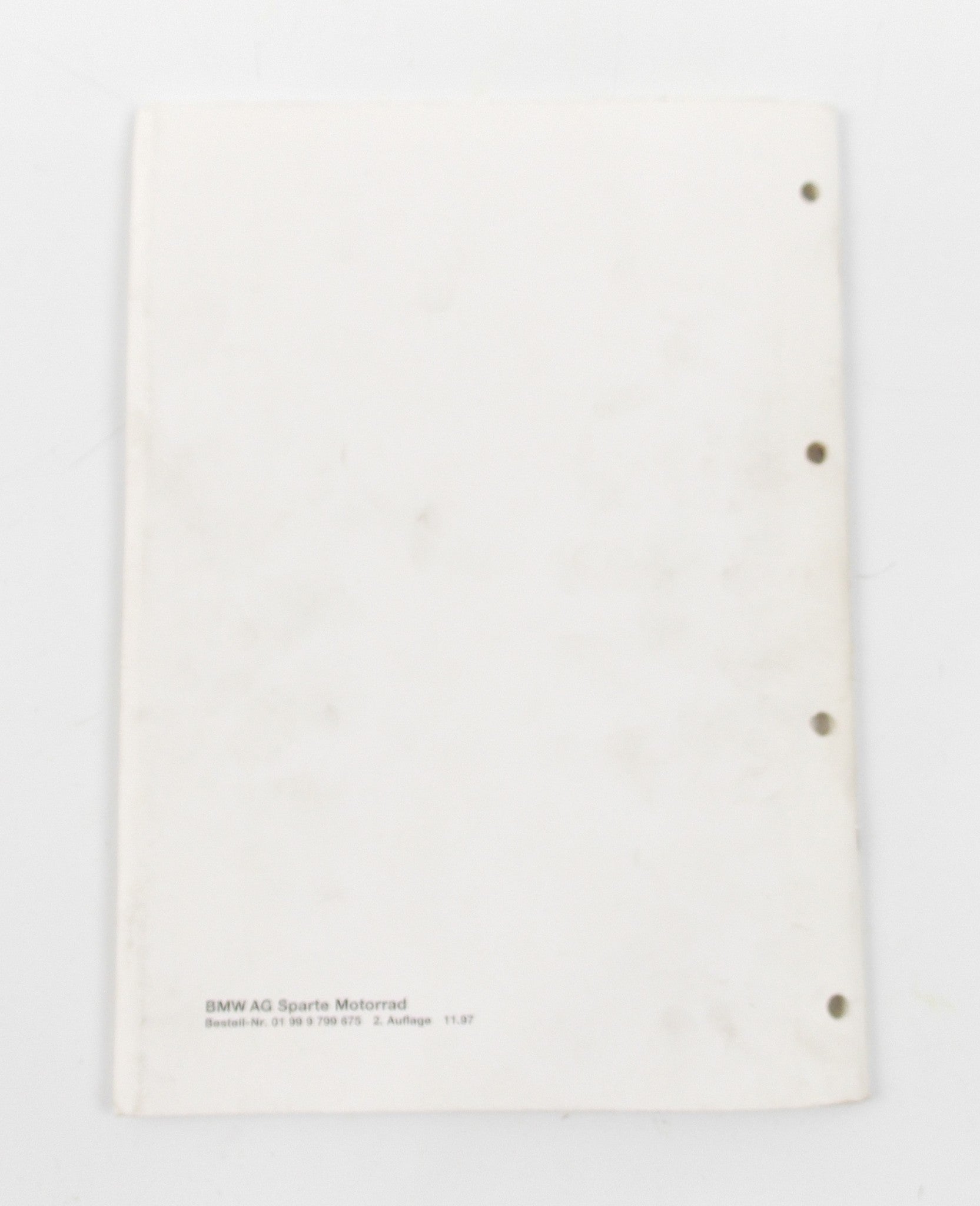 BMW 1996 R 850/1100 R-RT POLICE ADDITIONAL ELECTRIC DIAGRAM MANUAL 01999799675 - MotoRaider