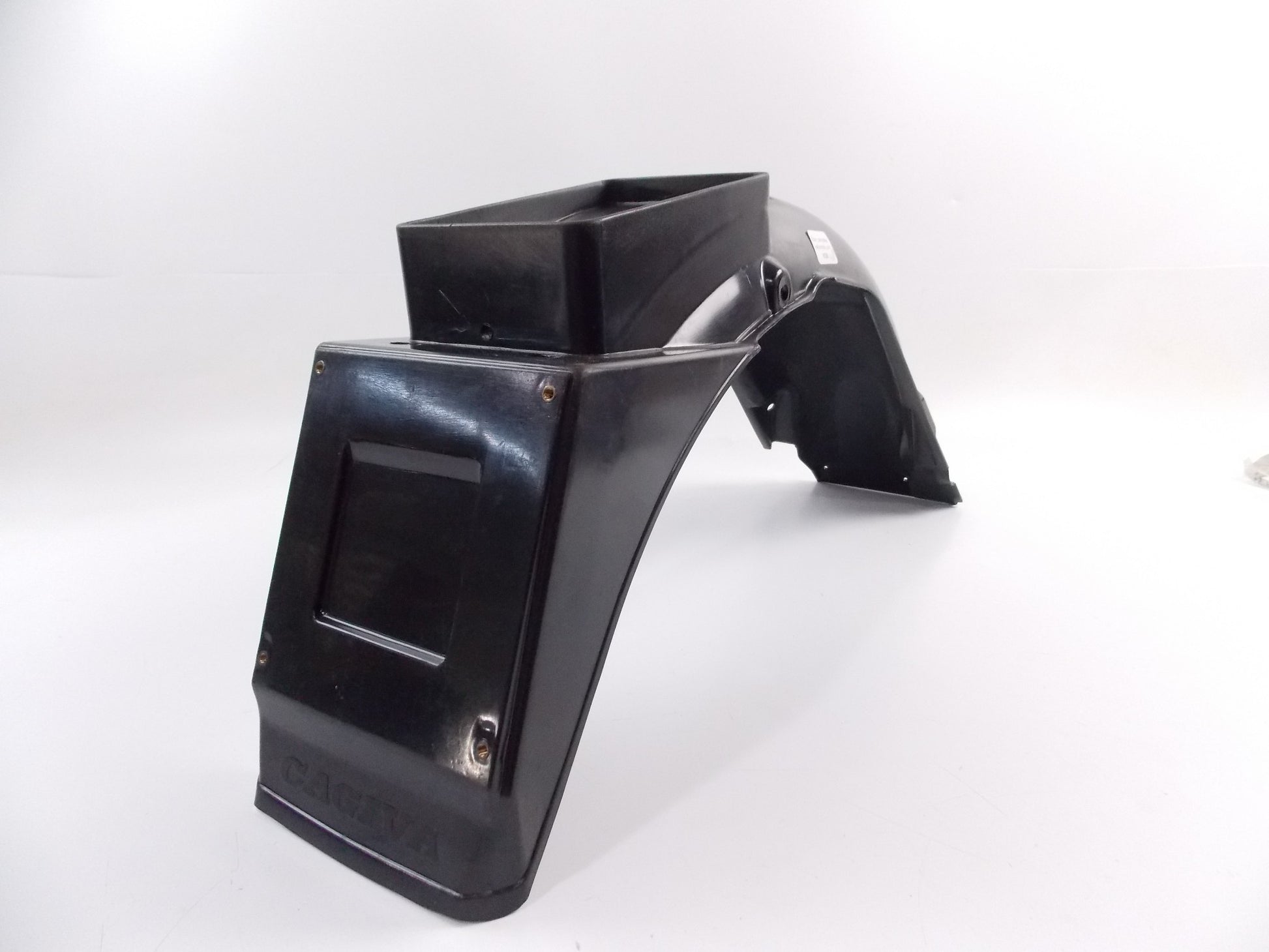 NOS OEM CAGIVA 1987 ALETTA ORO 125-S2 REAR BLACK INNER FENDER MUDGUARD 800042991 - MotoRaider