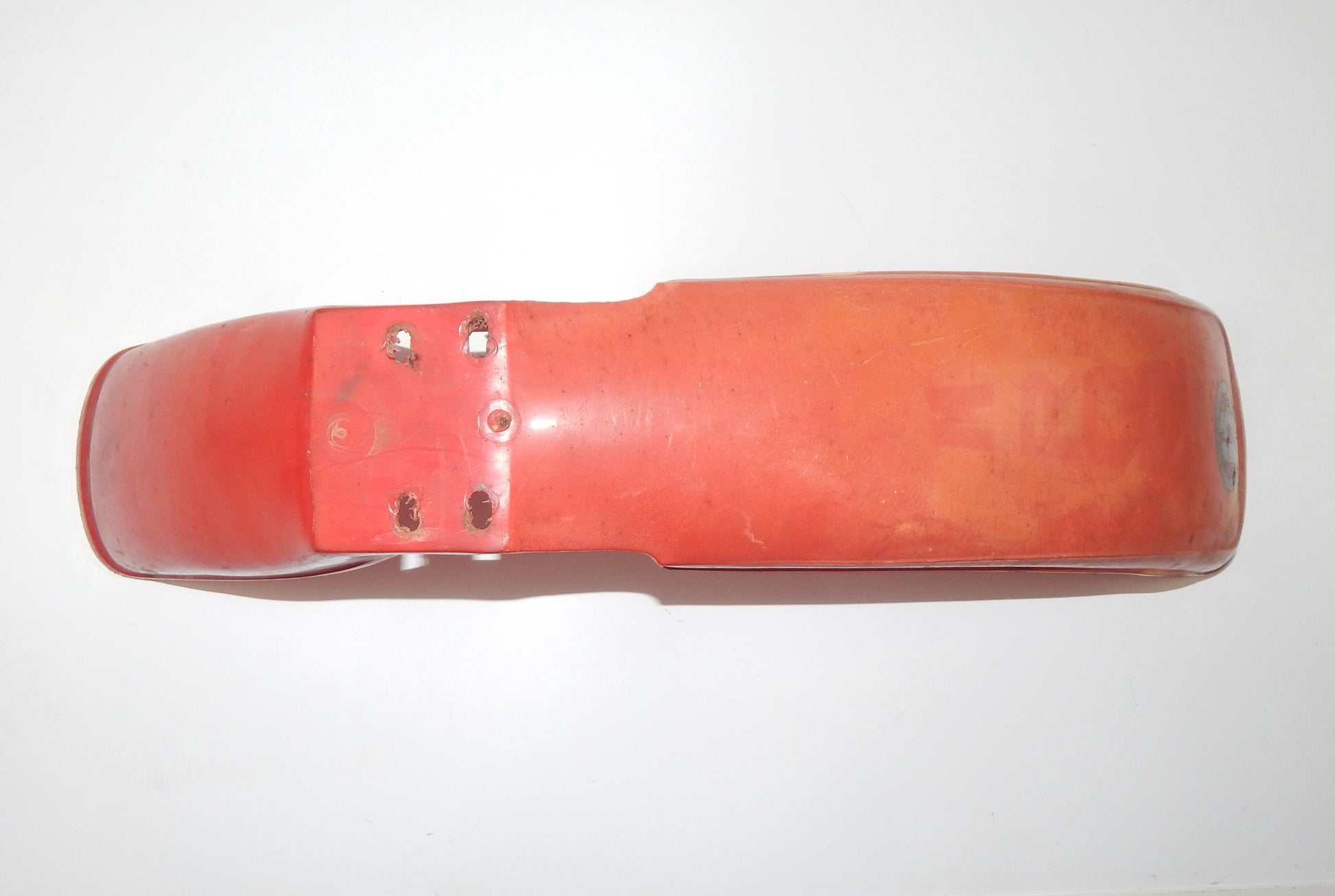 MR. ROBERT RED MUD GUARD FRONT WHEEL FENDER PLASTIC BETA L=36" VINTAGE ITALY - MotoRaider