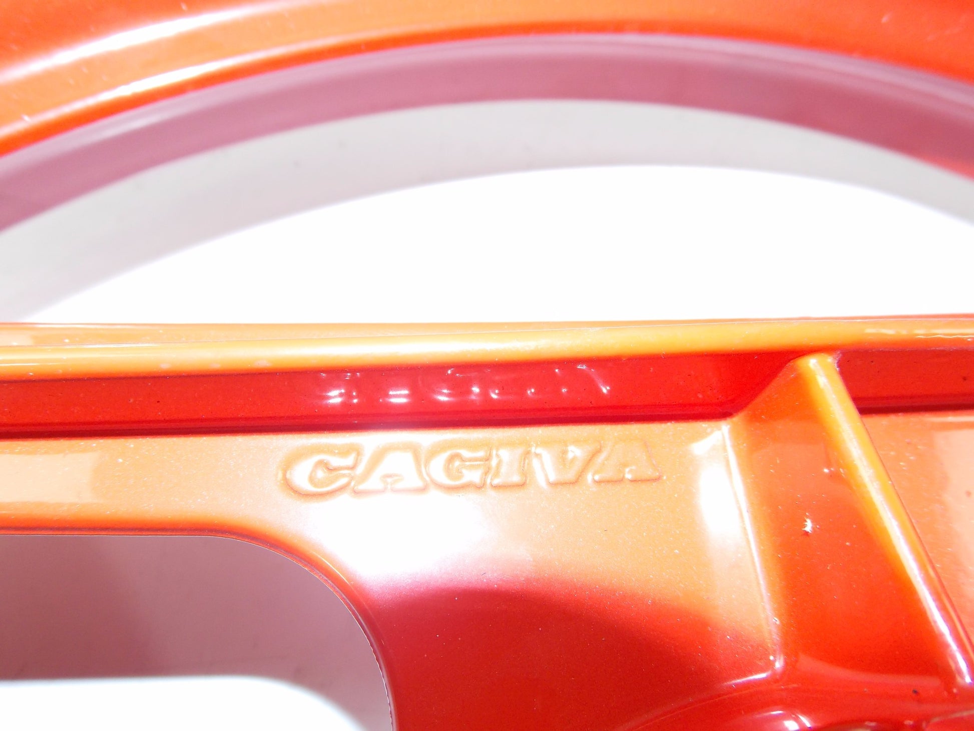 CAGIVA 1987-92 FRECCIA 125 17"x3.00 ALLOY DELTA SPOKE RED RIM GRIMECA 80A053669 - MotoRaider