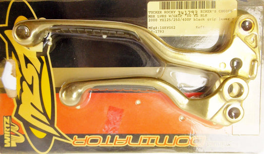 ALUMINUM YAMAHA 2000 YZ125/250/400F CLUTCH BRAKE LEVER SET W/BLACK GRIP 34-1793 - MotoRaider