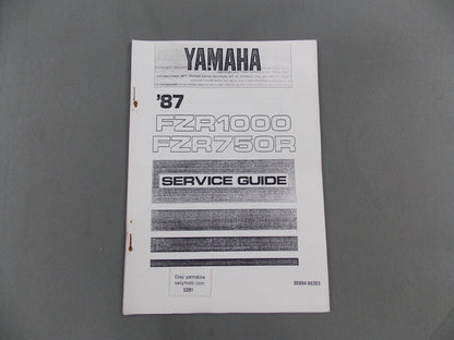 YAMAHA 1987 FZR1000 FZR750R SERVICE GUIDE ITALIAN # 90894-86303 - MotoRaider