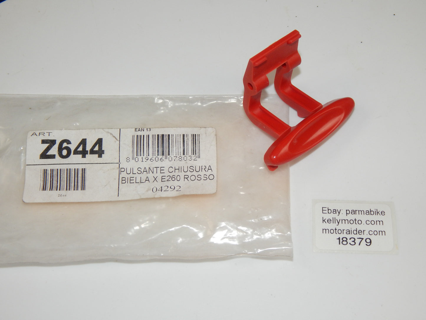GIVI TOP CASE LUGGAGE CLOSING PUSH BUTTON RED PLASTIC FORK CRANK Z644 - MotoRaider