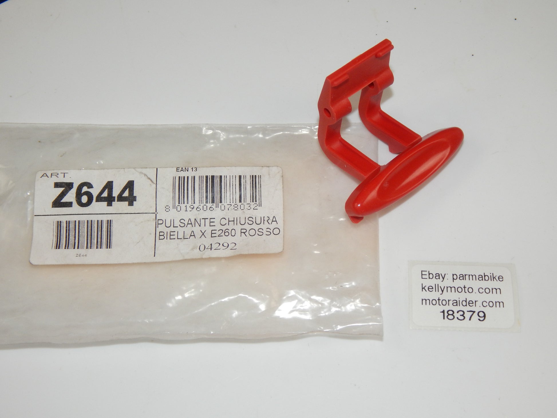 GIVI TOP CASE LUGGAGE CLOSING PUSH BUTTON RED PLASTIC FORK CRANK Z644 - MotoRaider
