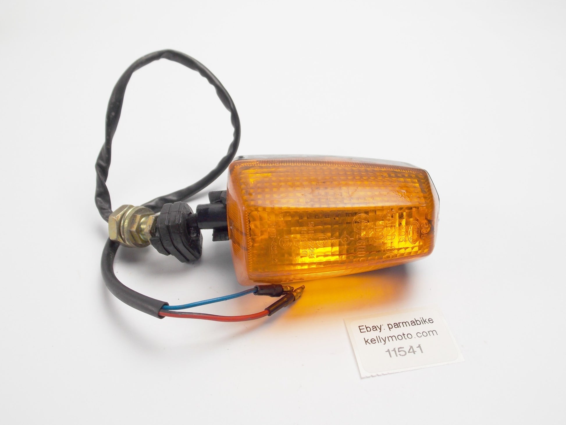 1986 CAGIVA 125 ELEFANTRE REAR RIGHT TURN SIGNAL BLINKER INDICATOR AMBER LENS - MotoRaider