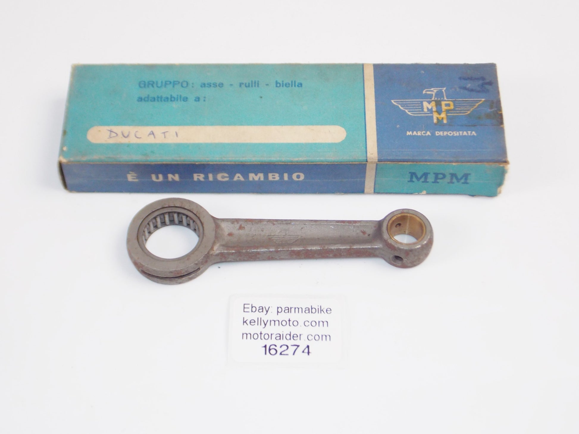 MPM BC 742 CONNECTING ROD + BEARING DUCATI 48 cc SL LENGTH 111 mm - MotoRaider