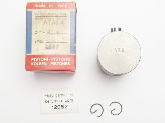 NOS ASSO WERKE 4459 PISTON + PIN + CLIPS DIAMETER 41.4 mm ATALA MOTOR - MotoRaider