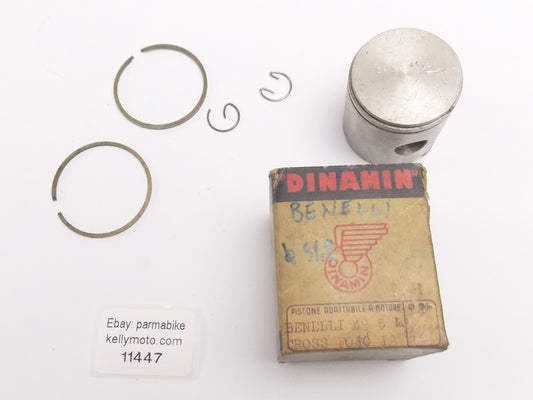 NOS DINAMIN PISTON + PIN + RINGS SET CPL. D. 41.8 mm BENELLI 49 cc CROSS MOTOR - MotoRaider