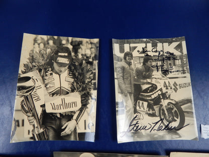 5 ORIGINAL BW 9.5"x7" 1970's SUZUKI SUPERBIKE PHOTOS VINTAGE RACING - MotoRaider