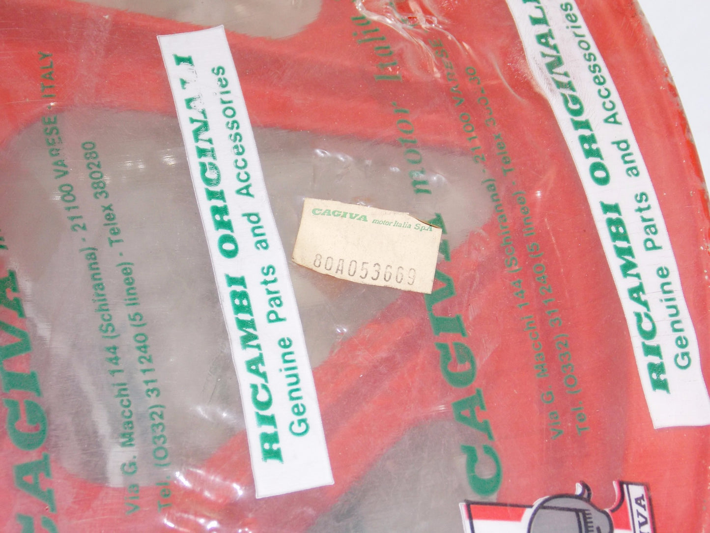 CAGIVA 1987-92 FRECCIA 125 17"x3.00 ALLOY DELTA SPOKE RED RIM GRIMECA 80A053669 - MotoRaider