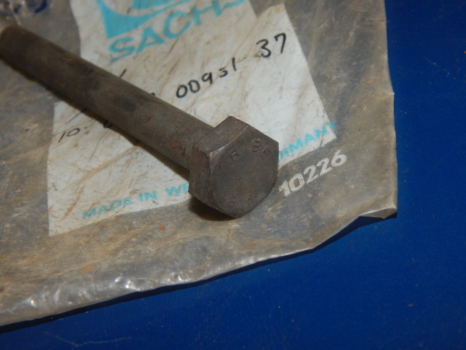 NOS 1960's SACHS RIBE BLACK BOLT 10x119mm DKW HERCULES 10.043.00931.37 VINTAGE - MotoRaider
