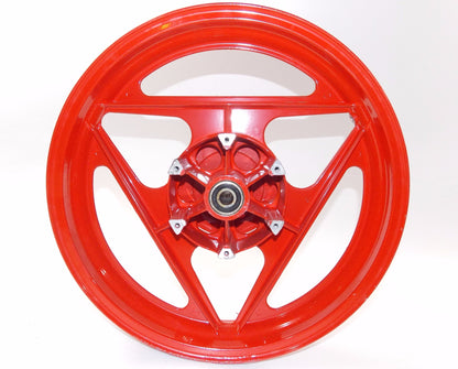 CAGIVA 1987-92 FRECCIA 125 17"x3.00 ALLOY DELTA SPOKE RED RIM GRIMECA 80A053669 - MotoRaider