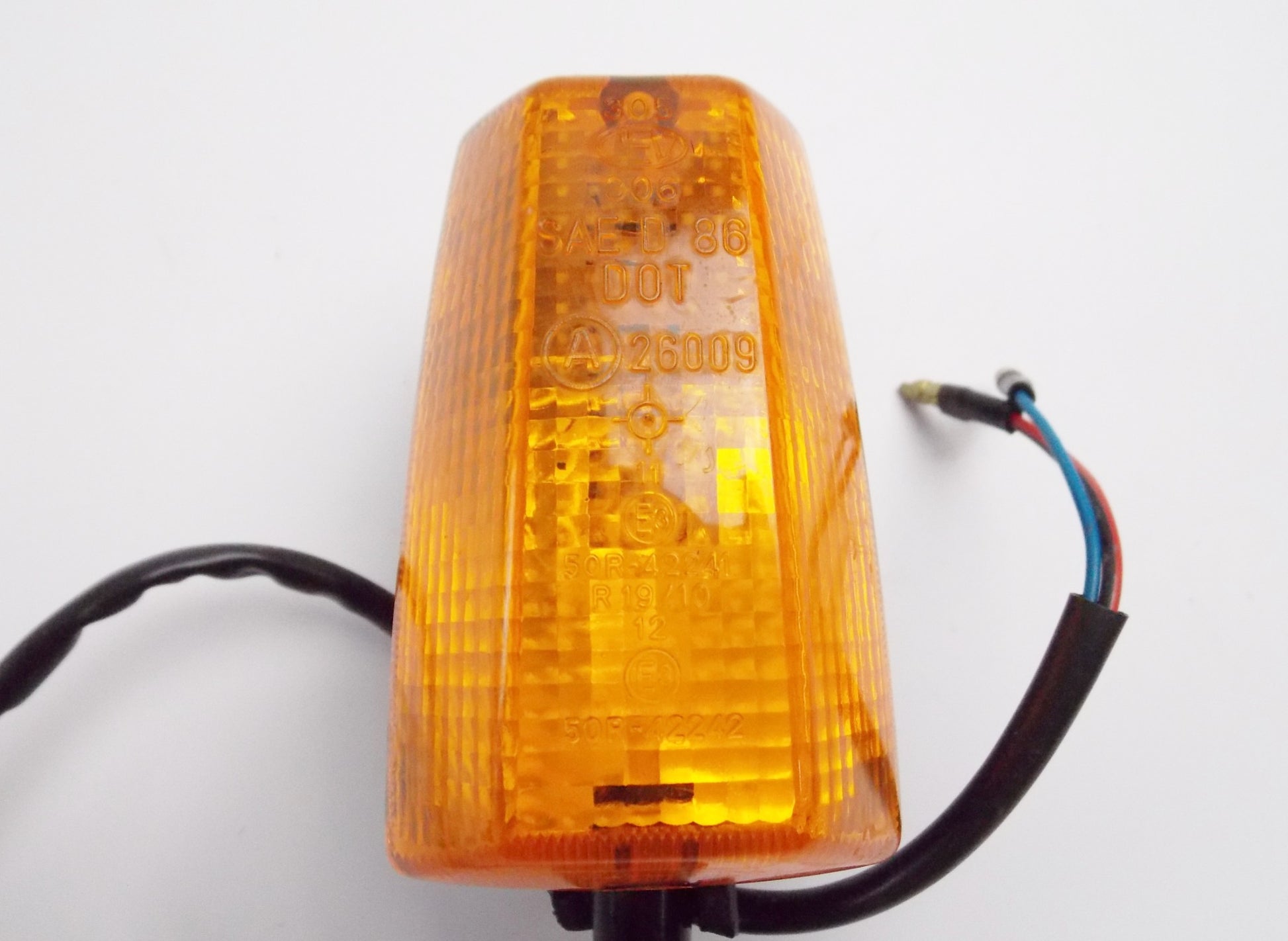 1986 CAGIVA 125 ELEFANTRE REAR RIGHT TURN SIGNAL BLINKER INDICATOR AMBER LENS - MotoRaider