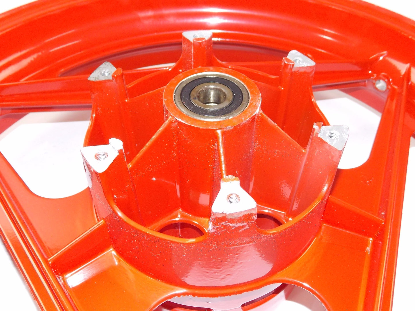 CAGIVA 1987-92 FRECCIA 125 17"x3.00 ALLOY DELTA SPOKE RED RIM GRIMECA 80A053669 - MotoRaider