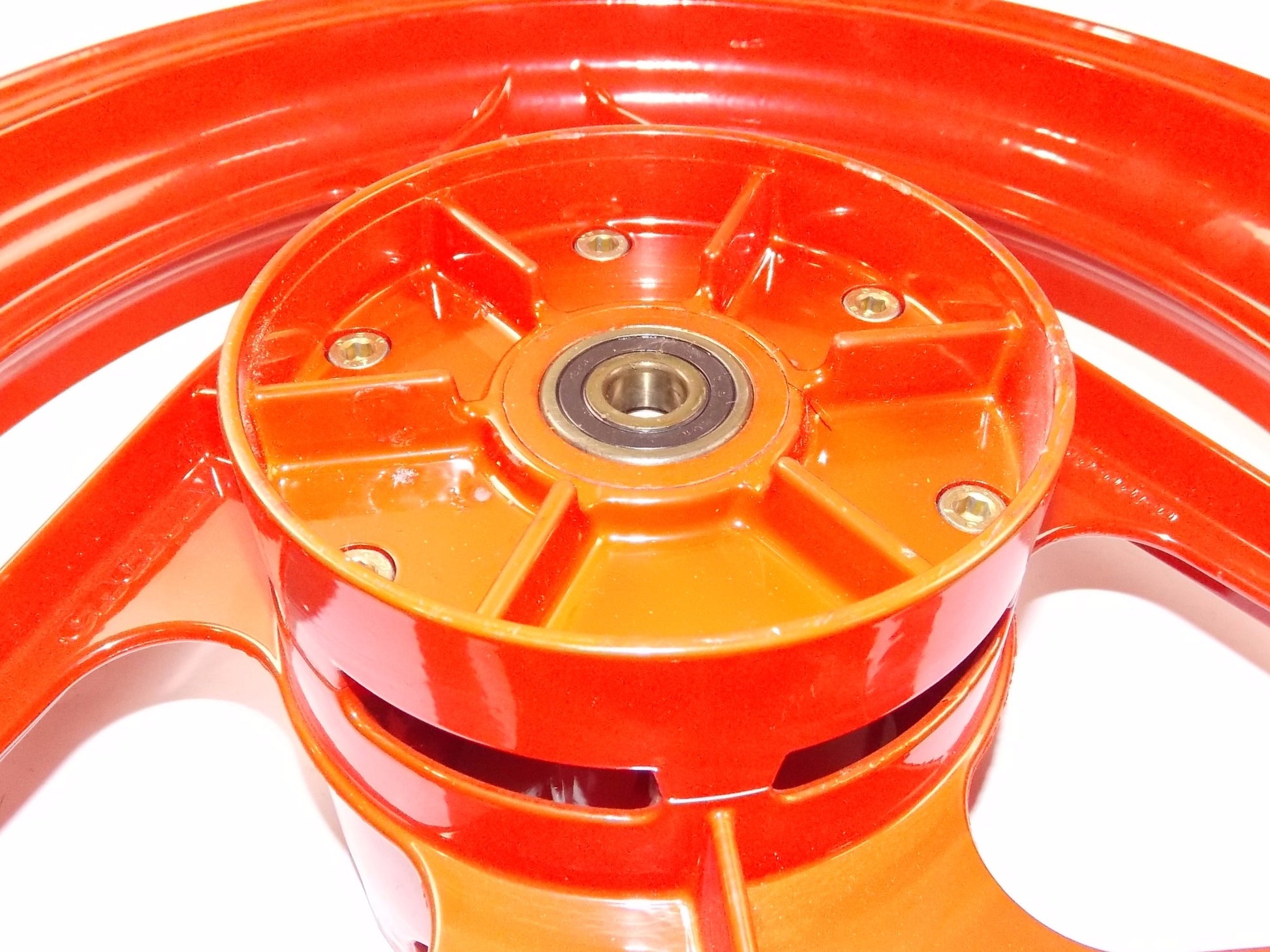 CAGIVA 1987-92 FRECCIA 125 17"x3.00 ALLOY DELTA SPOKE RED RIM GRIMECA 80A053669 - MotoRaider