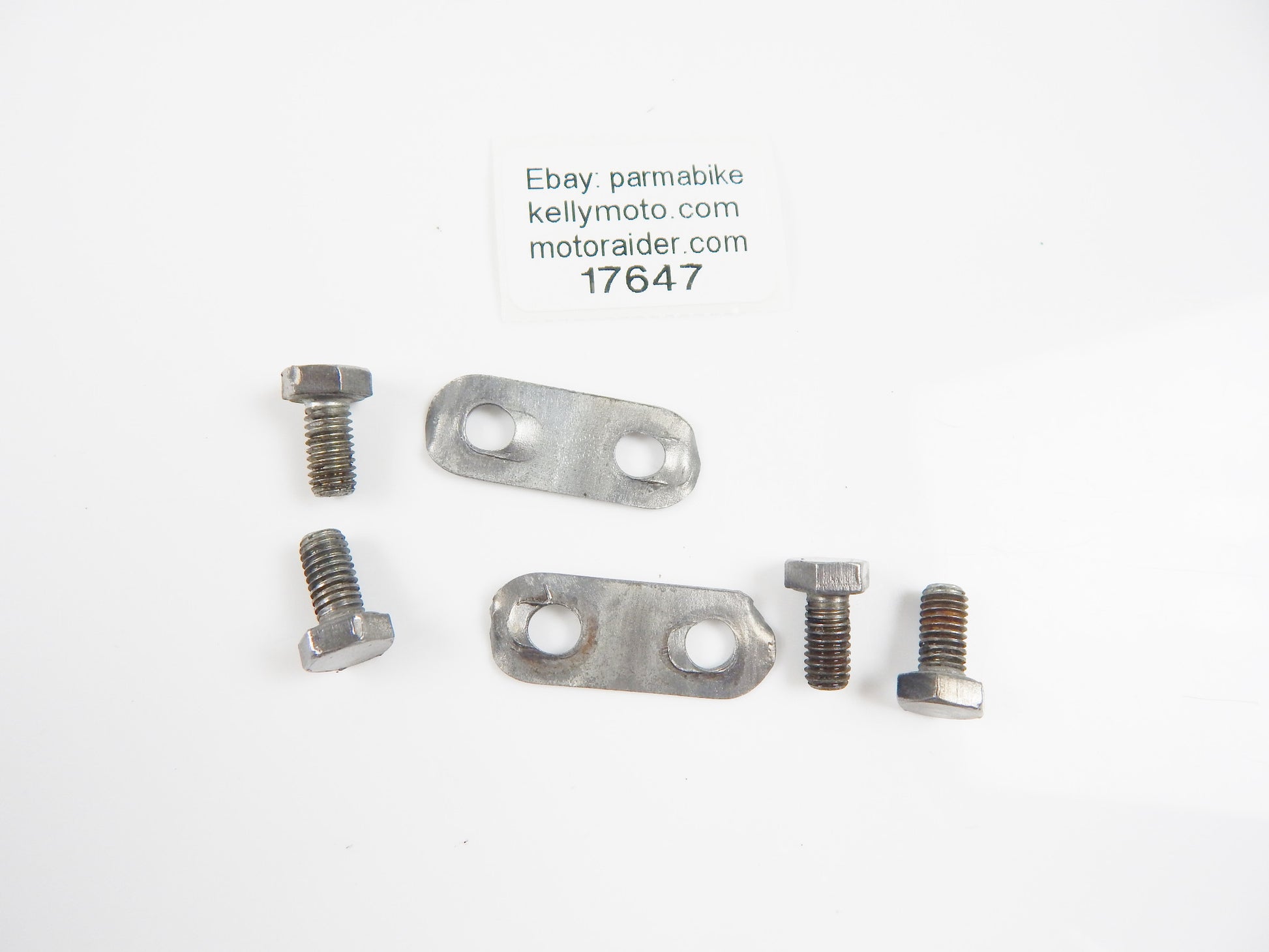 1970 GILERA 125 GIUBILEO FRONT FENDER MUD GUARD MOUNT BOLTS + PLATES VINTAGE - MotoRaider