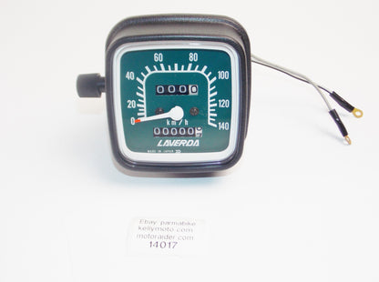 LAVERDA 1985 125 CU CUSTOM RIDE SPEEDOMETER 140kmh NIPPON DENSO 69002300 - MotoRaider
