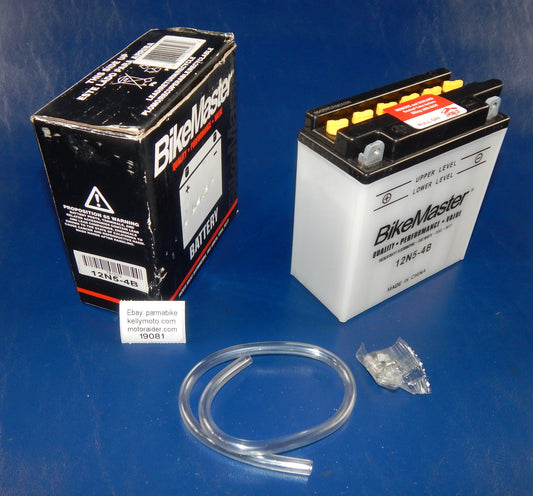 BIKE MASTER MOTORCYCLES BATTERY 12N5-4B SNOWMOBILE QUAD MOPED ATV - MotoRaider