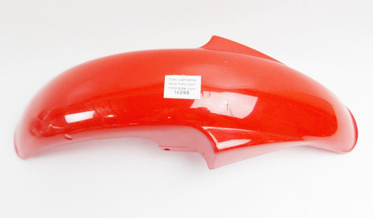 OEM LAVERDA LB-1 UNO SPORT 1990 PLASTIC FRONT FENDER MUD GUARD RED - MotoRaider
