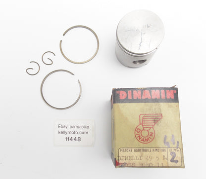 NOS DINAMIN PISTON + PIN + RINGS SET D. 41.2 mm BENELLI 49cc CROSS MOTOR ENGINE - MotoRaider