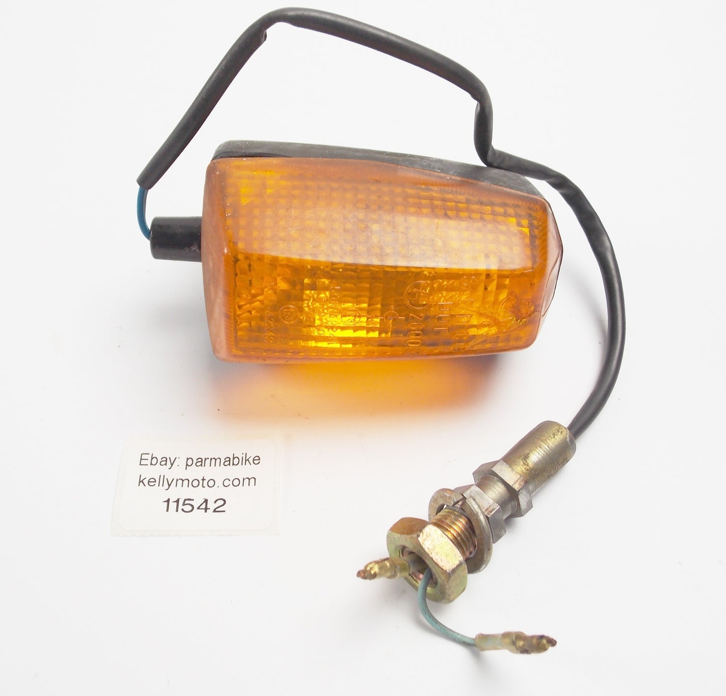 1986 CAGIVA 125 ELEFANTRE FRONT LEFT TURN SIGNAL BLINKER INDICATOR AMBER LENS - MotoRaider
