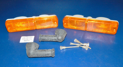 LEART VERALUX FAIRNG RIGHT LEFT TURN SIGNAL 6.5x1.5 VINTAGE MOTORCYCLE ITALY - MotoRaider