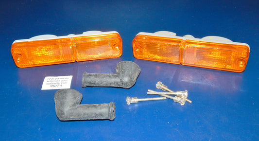 LEART VERALUX FAIRNG RIGHT LEFT TURN SIGNAL 6.5x1.5 VINTAGE MOTORCYCLE ITALY - MotoRaider