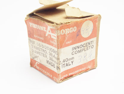 NOS BORGO 66/5120/0 PISTON + PIN + CLIPS D. 38.4 INNOCENTI MOTOR LAMBRETTA - MotoRaider