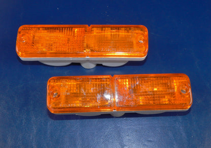 LEART VERALUX FAIRNG RIGHT LEFT TURN SIGNAL 6.5x1.5 VINTAGE MOTORCYCLE ITALY - MotoRaider