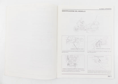 HONDA GL1800-A2 GOLDWING WORKSHOP MANUAL REPAIR ELECTRICAL SERVICE BOOK ITALIAN - MotoRaider
