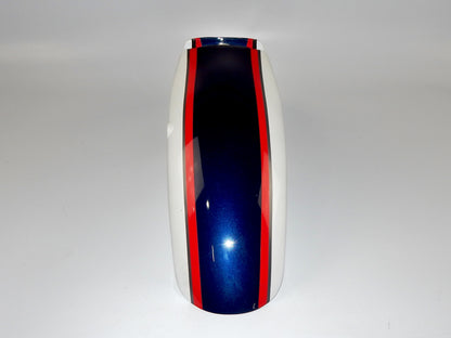 NOS OEM YAMAHA 1984 XJ750S FRONT MUDGUARD FENDER WHITE BLUE RED 41Y-21501-00-1X - MotoRaider