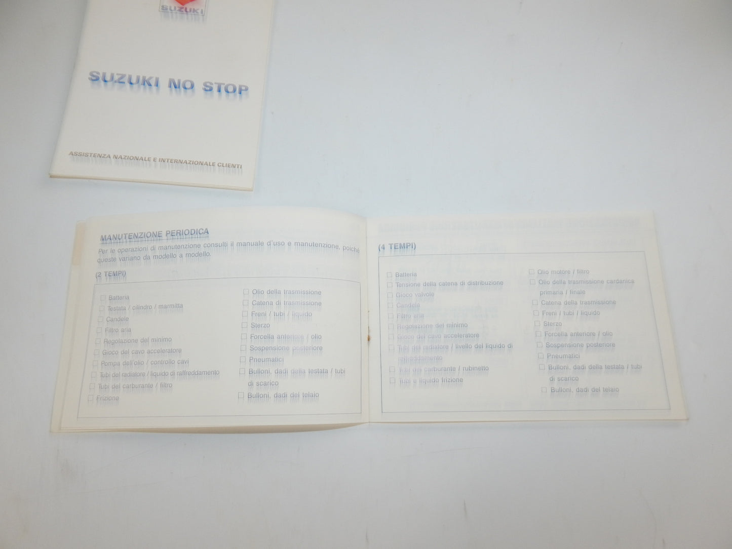 1990's SUZUKI GN250M WARRANTY BOOK ITALIAN VINTAGE MOTORCYCLE - MotoRaider