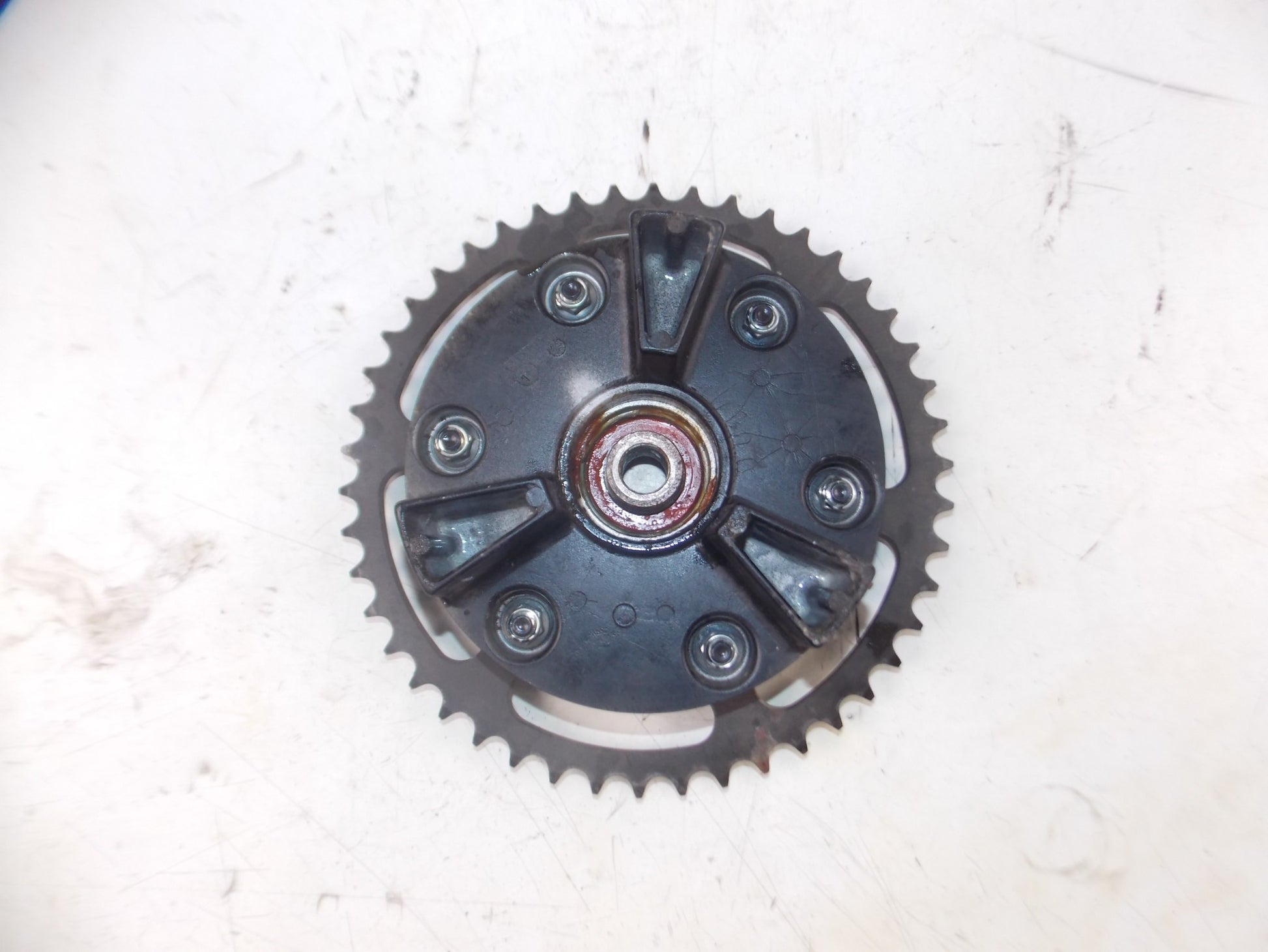 1990's YAMAHA 2.75-18 REAR WHEEL BLACK SPROCKET BRAKE DISC ROTOR TIRE VINTAGE - MotoRaider