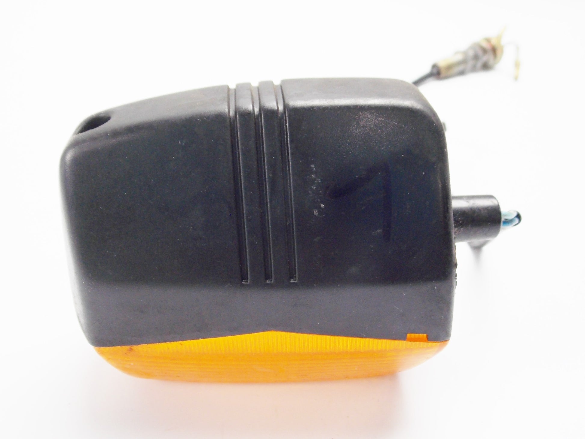 1986 CAGIVA 125 ELEFANTRE FRONT LEFT TURN SIGNAL BLINKER INDICATOR AMBER LENS - MotoRaider