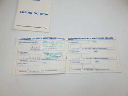 1990's SUZUKI GN250M WARRANTY BOOK ITALIAN VINTAGE MOTORCYCLE - MotoRaider
