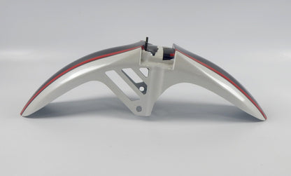 NOS OEM YAMAHA 1984 XJ750S FRONT MUDGUARD FENDER WHITE BLUE RED 41Y-21501-00-1X - MotoRaider