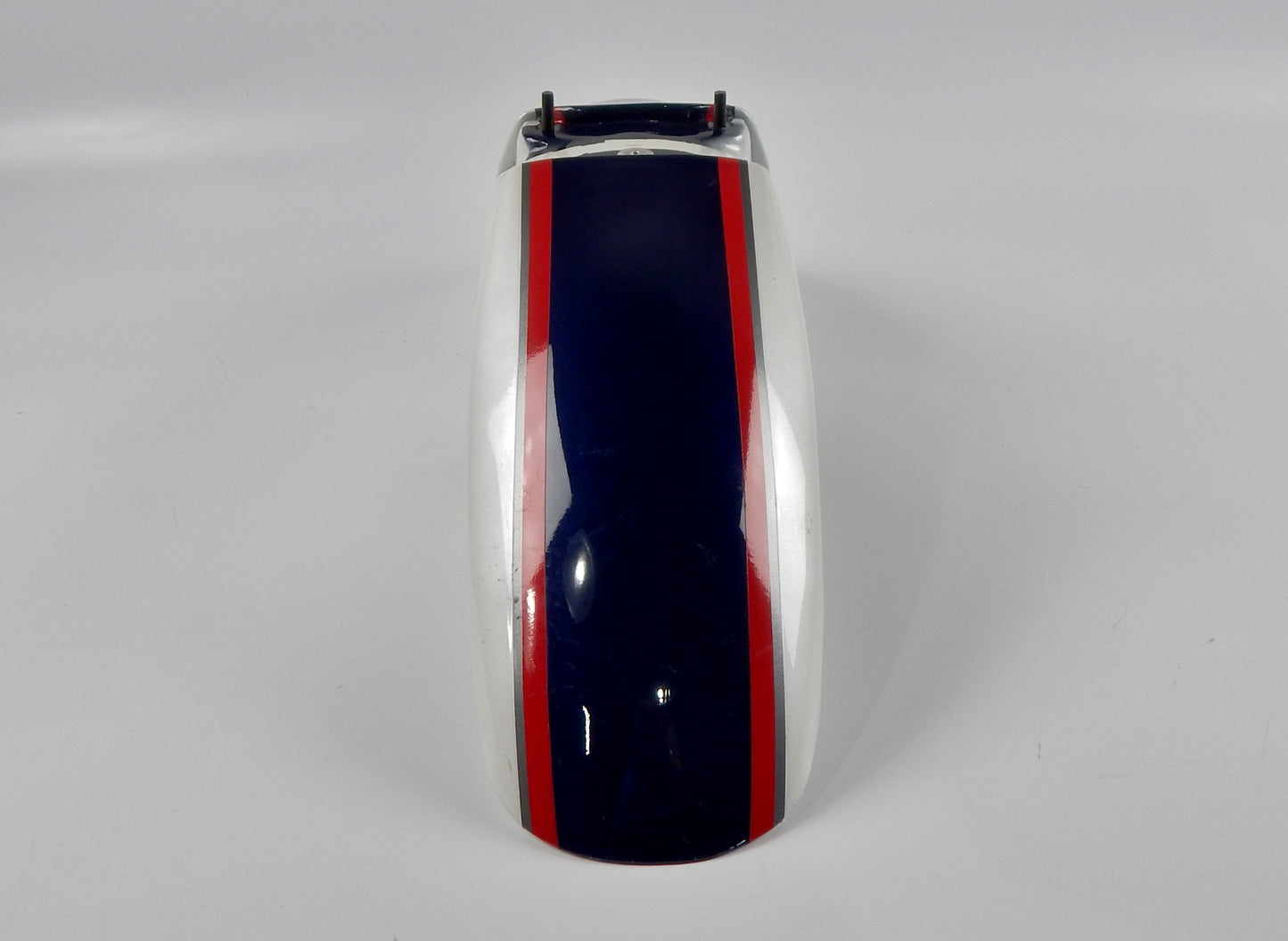 NOS OEM YAMAHA 1984 XJ750S FRONT MUDGUARD FENDER WHITE BLUE RED 41Y-21501-00-1X - MotoRaider