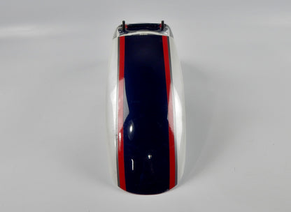 NOS OEM YAMAHA 1984 XJ750S FRONT MUDGUARD FENDER WHITE BLUE RED 41Y-21501-00-1X - MotoRaider