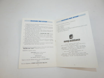 1990's SUZUKI GN250M WARRANTY BOOK ITALIAN VINTAGE MOTORCYCLE - MotoRaider
