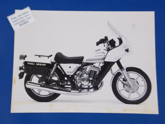 1980's CAGIVA POLIZIA VIGILI URBANI ORIGINAL DEALER PHOTO VINTAGE BROCHUR 7X9.5" - MotoRaider