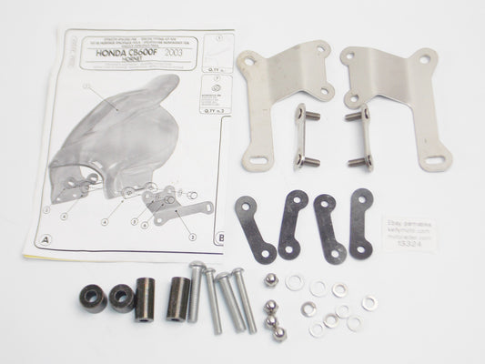 GIVI A258A-A258A HONDA 2003-04 CB600F HORNET FITTING MOUNT BRACKET WINDSCREEN - MotoRaider
