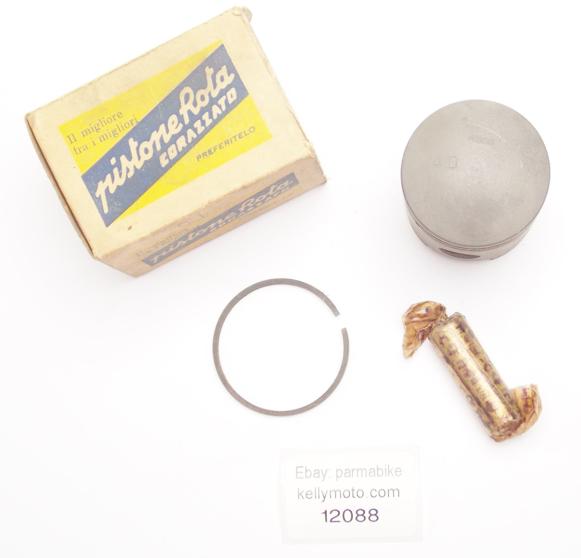 NOS ROTA PISTON + RING + PIN DIAMETER 40 mm HEIGHT 50 mm STROKE MOTOR ENGINE - MotoRaider