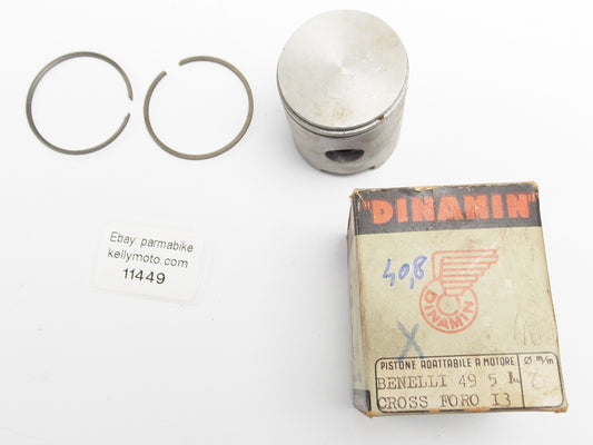 NOS DINAMIN PISTON + PIN + RINGS D=40.8 mm BENELLI 49 cc CROSS MOTOR ENGINE - MotoRaider