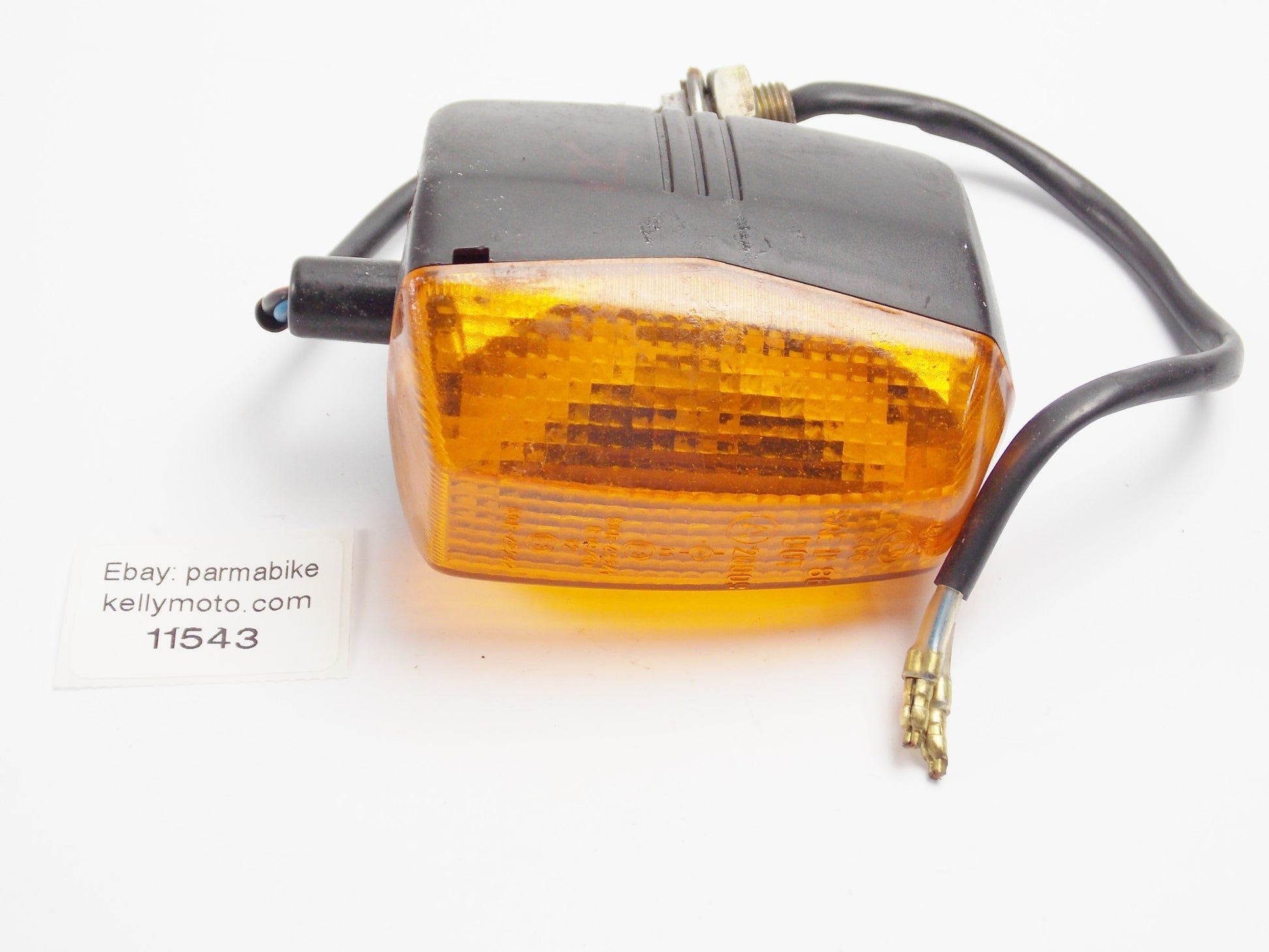 1986 CAGIVA 125 ELEFANTRE FRONT RIGHT TURN SIGNAL BLINKER INDICATOR AMBER LENS - MotoRaider