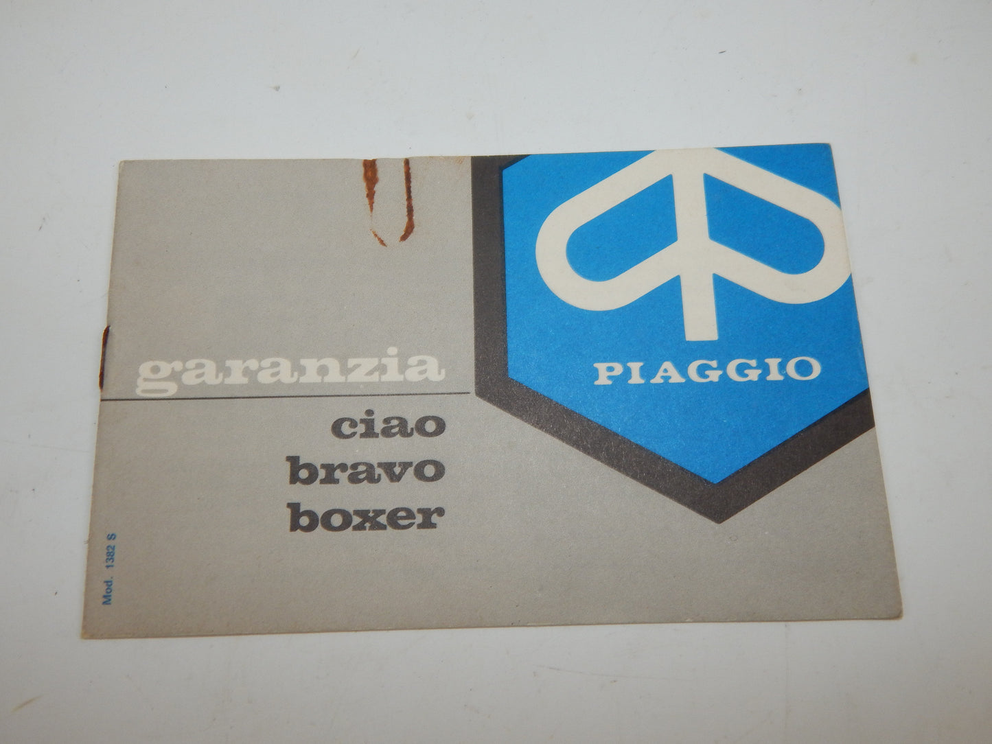 1980's PIAGGIO CIAO BRAVO BOXER WARRANTY BOOK ITALIAN VINTAGE MOPED - MotoRaider