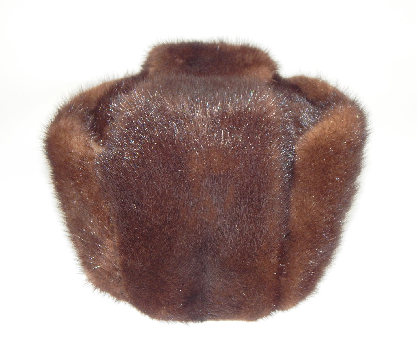 1980's ORIGINAL MINK FUR RUSSIAN HAT BROWN NEW IN BOX APPROX D=22" - MotoRaider