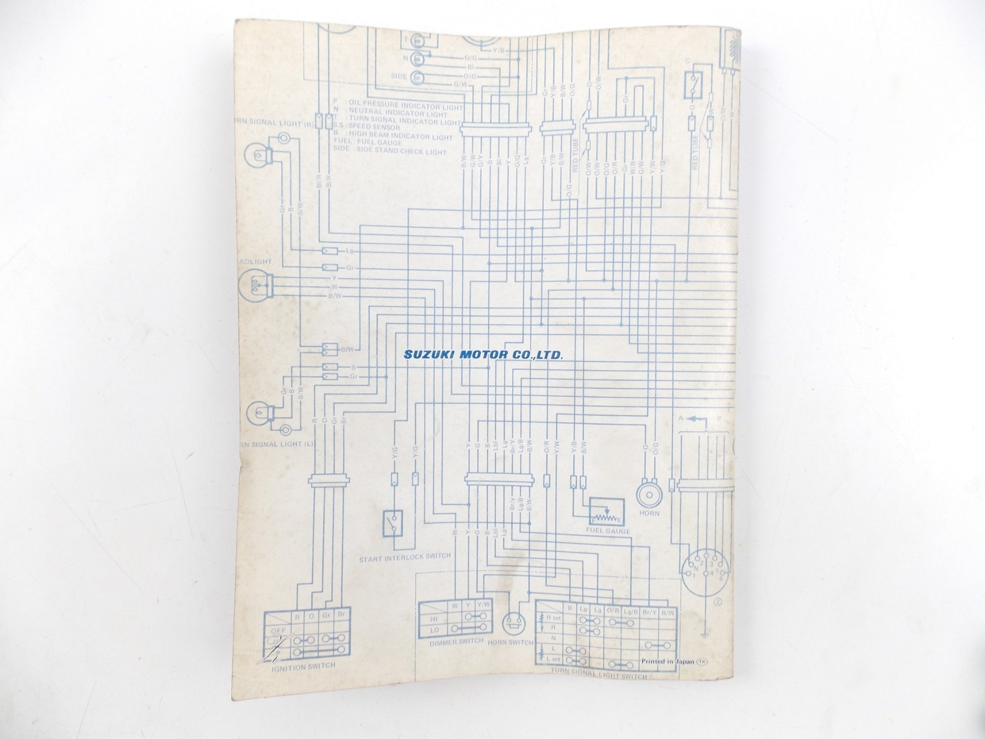 1980.5 SUZUKI DR DS FA FR FZ GN GS GT PE RS SP TR TS WIRING DIAGRAM MANUAL BOOK - MotoRaider