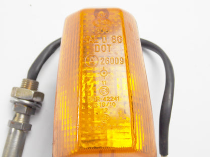 1986 CAGIVA 125 ELEFANTRE FRONT RIGHT TURN SIGNAL BLINKER INDICATOR AMBER LENS - MotoRaider